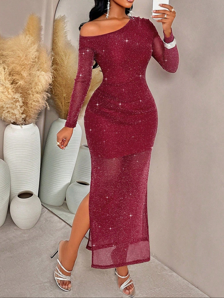 Rochie maxi Shein, vișiniu