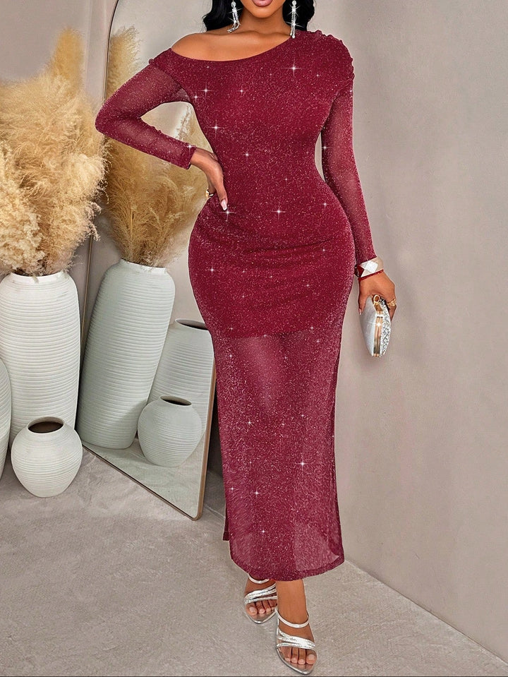 Rochie maxi Shein, vișiniu