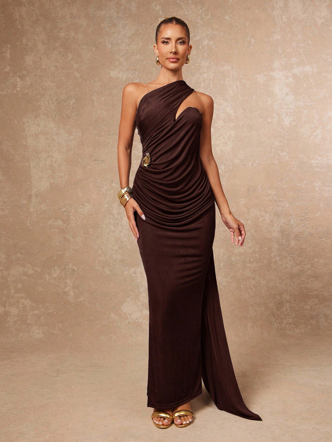 Rochie maxi SHEIN, maro