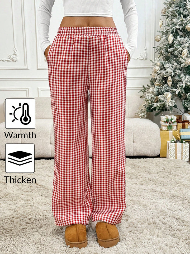 Pantaloni SHEIN, roșu