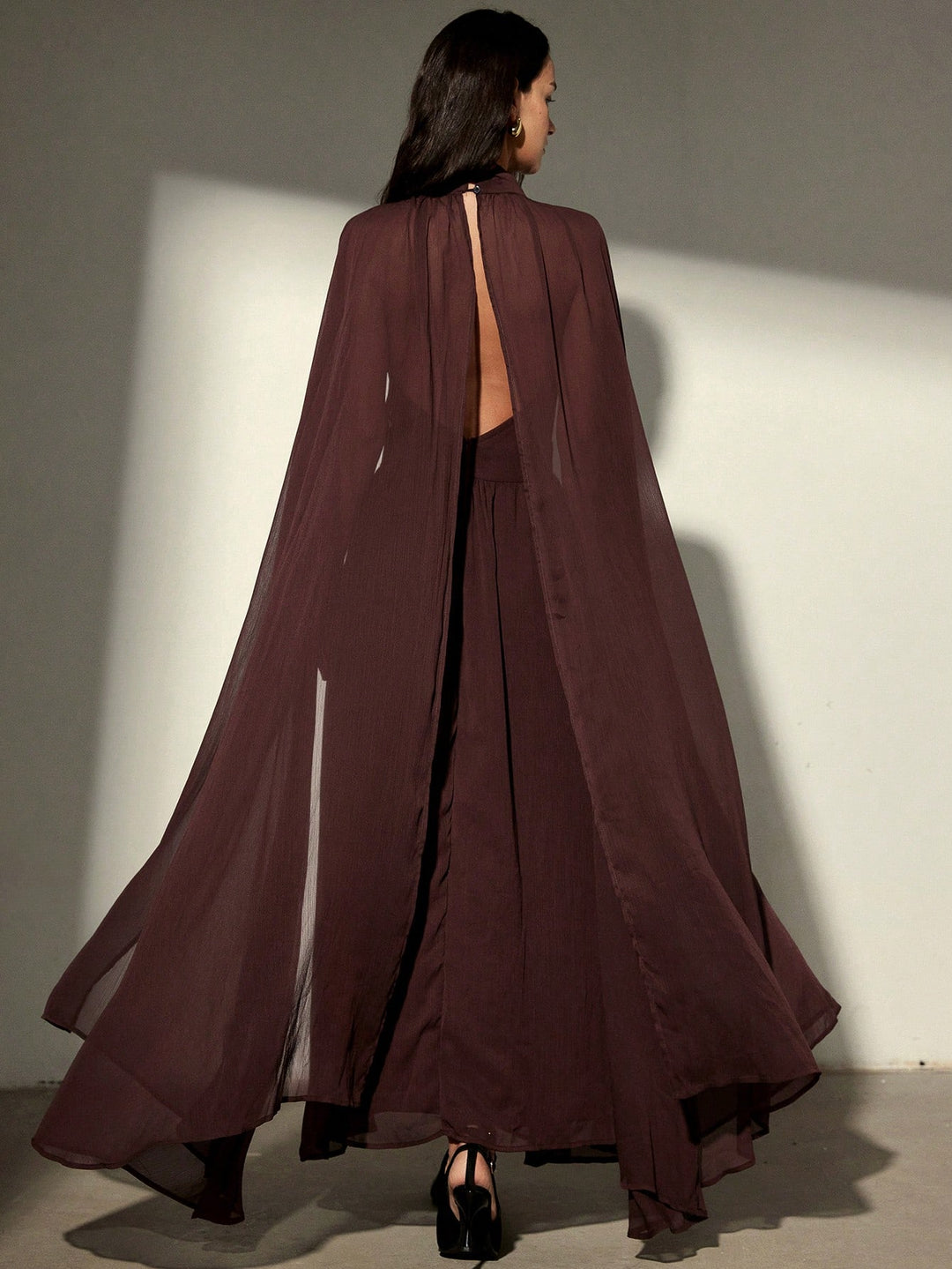 Rochie maxi SHEIN, maro