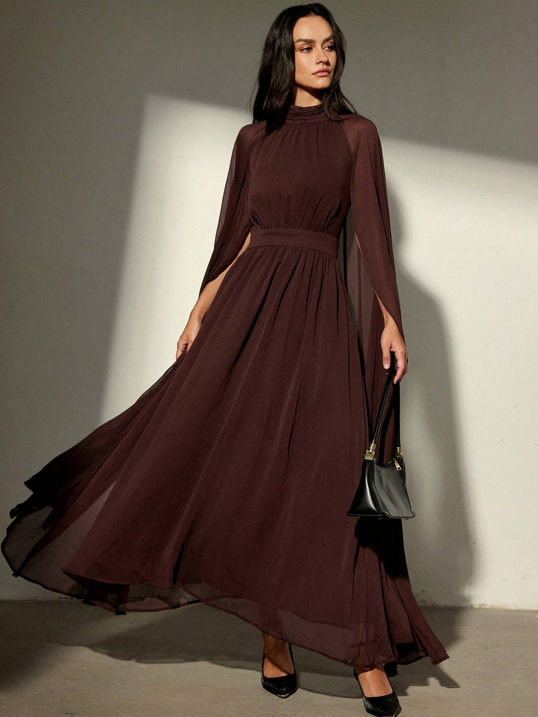 Rochie maxi SHEIN, maro