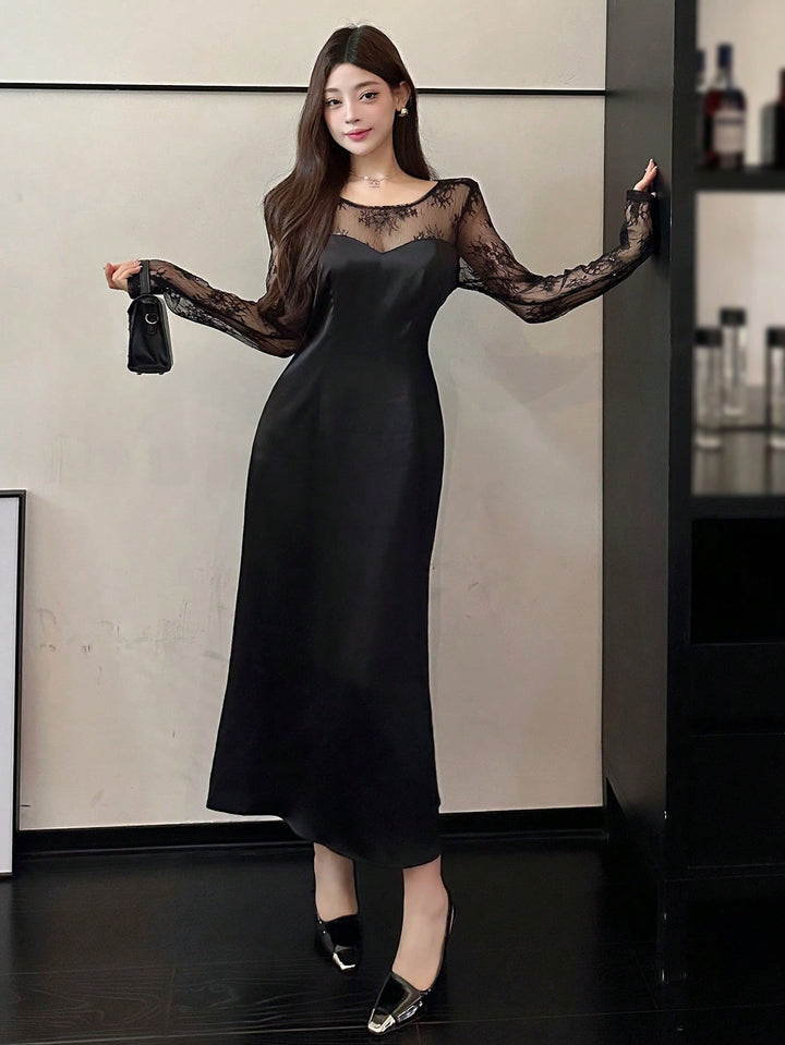Rochie midi SHEIN, negru