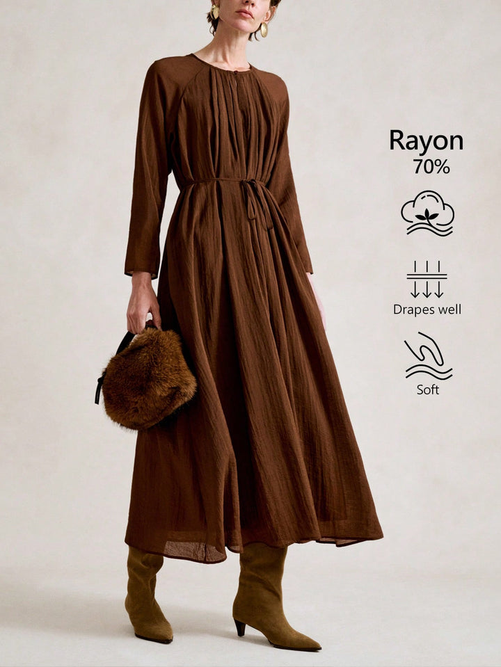 Rochie maxi SHEIN, maro