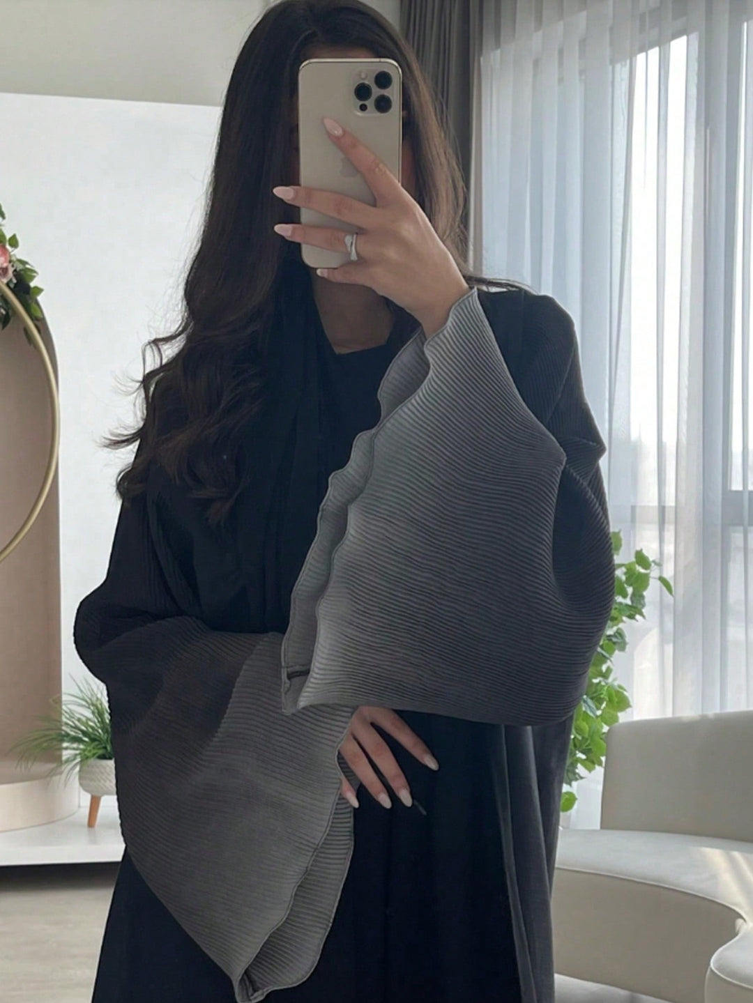 Set caftan și jalabiya SHEIN, negru