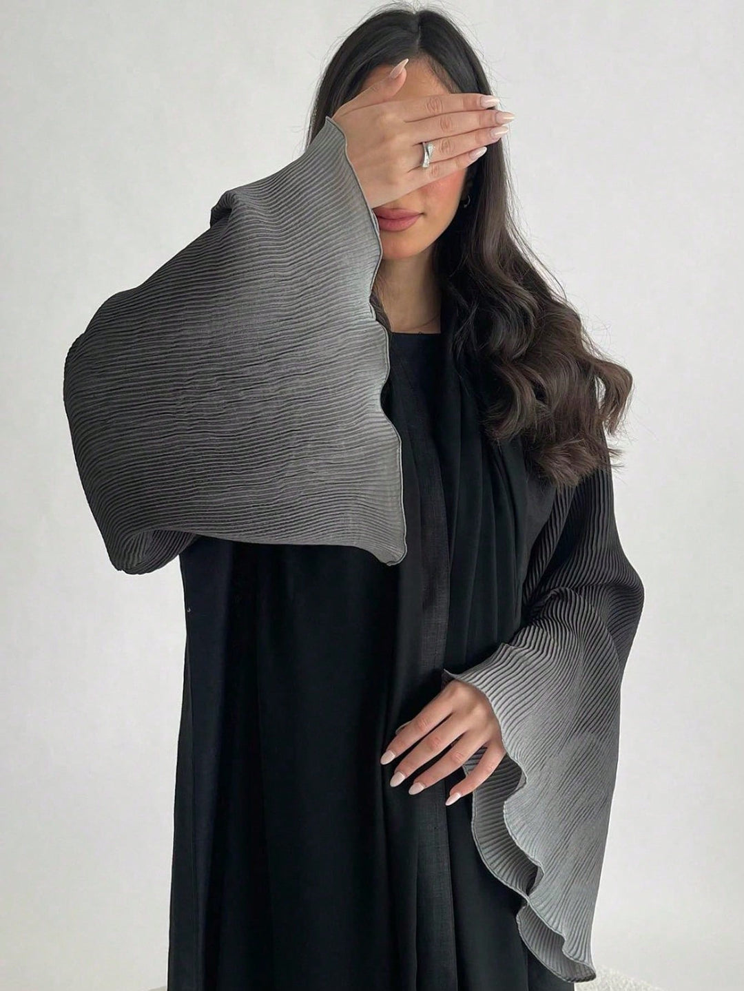 Set caftan și jalabiya SHEIN, negru