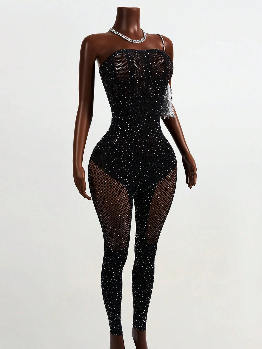 SHEIN hosszú jumpsuit, fekete