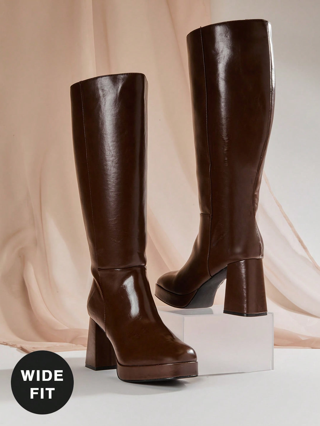 Botine SHEIN, maro