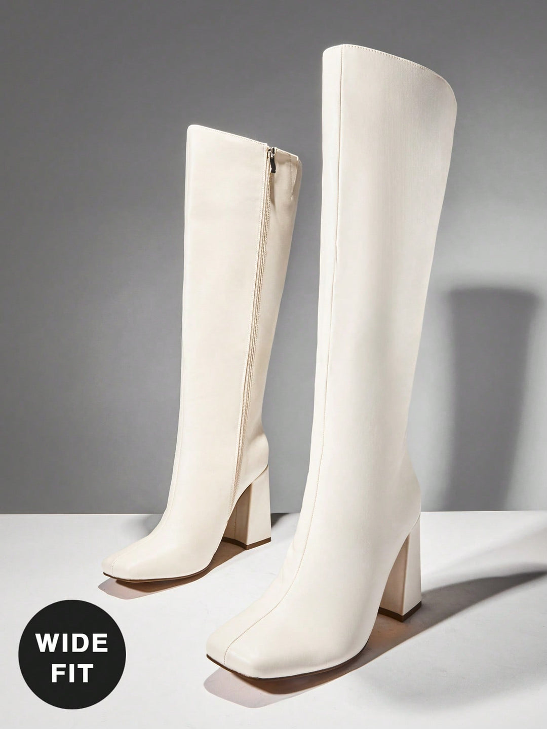 Botine SHEIN, alb