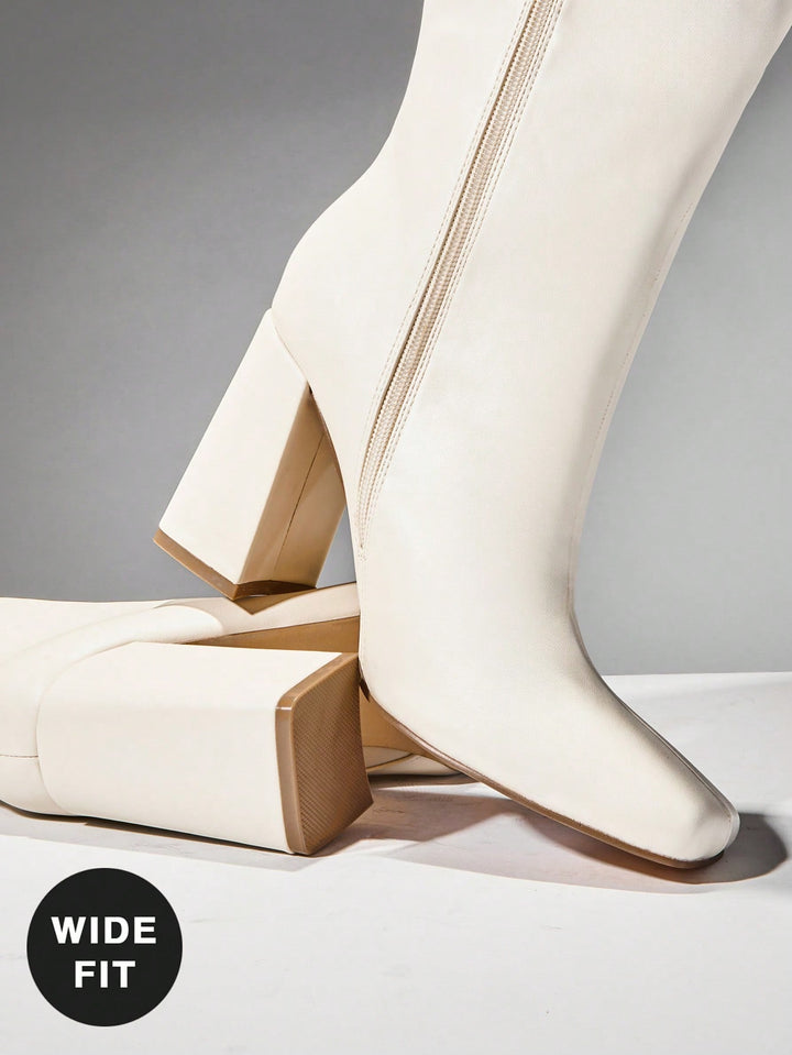 Botine SHEIN, alb