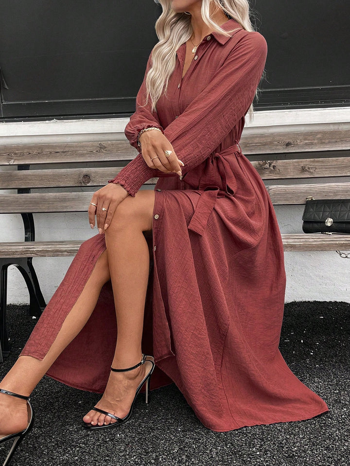 Rochie midi SHEIN, cărămiziu