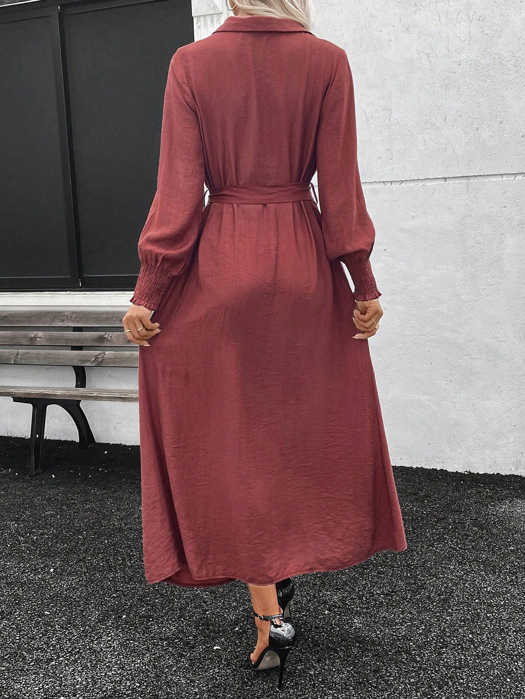 Rochie midi SHEIN, cărămiziu