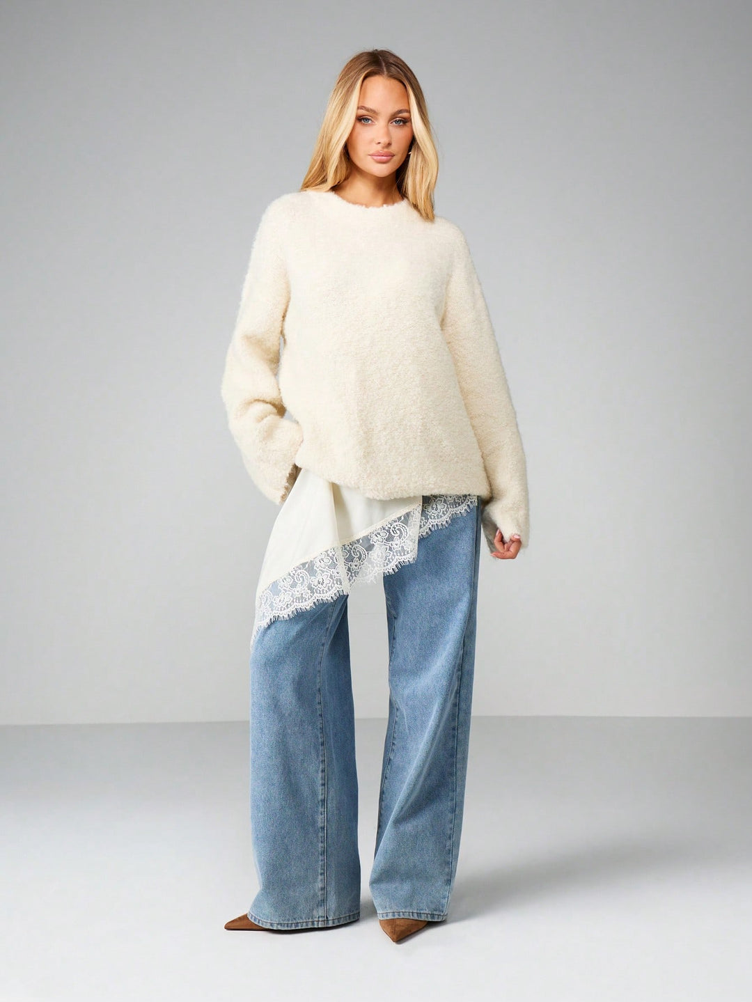Pulover SHEIN, crem