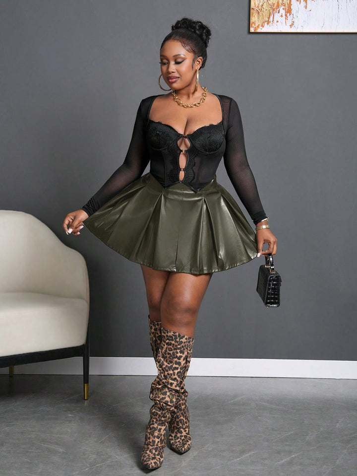 Fustă maxi SHEIN, kaki