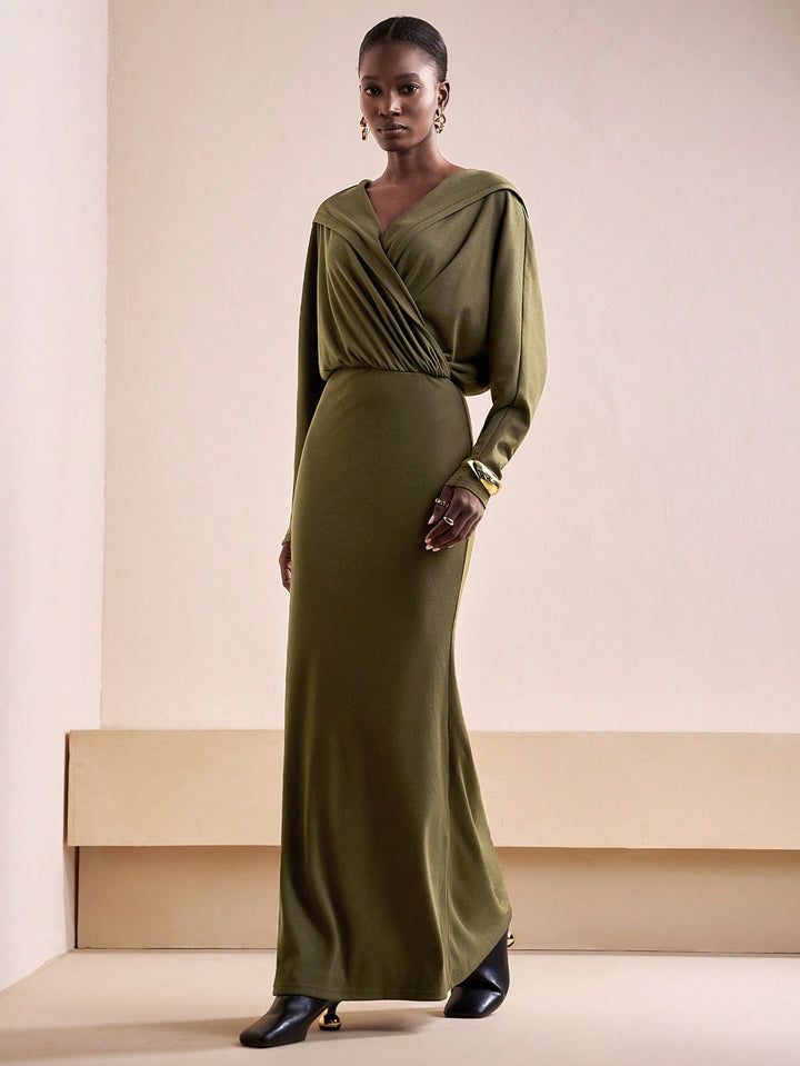 Rochie maxi SHEIN, kaki