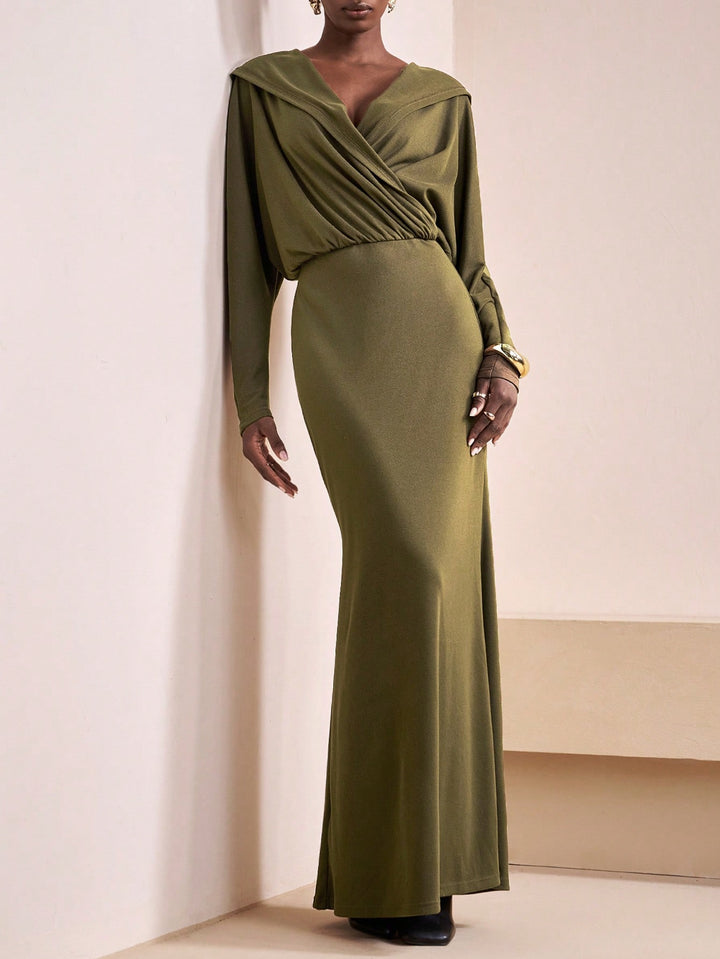 Rochie maxi SHEIN, kaki
