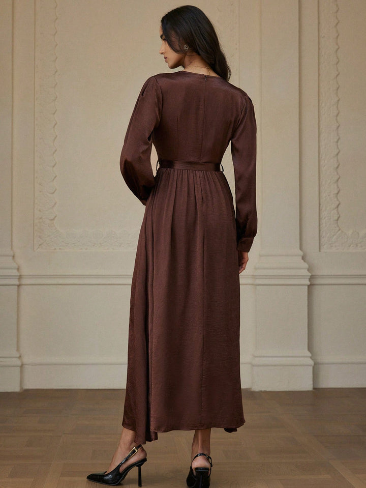 Rochie maxi SHEIN, maro