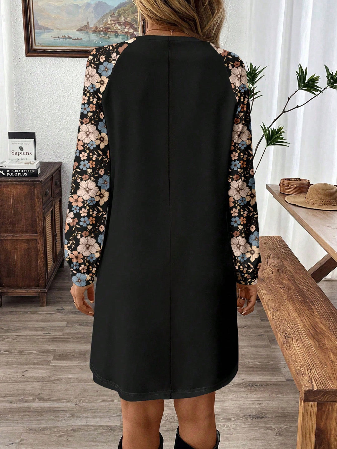 Rochie mini Emery Rose by Shein, negru
