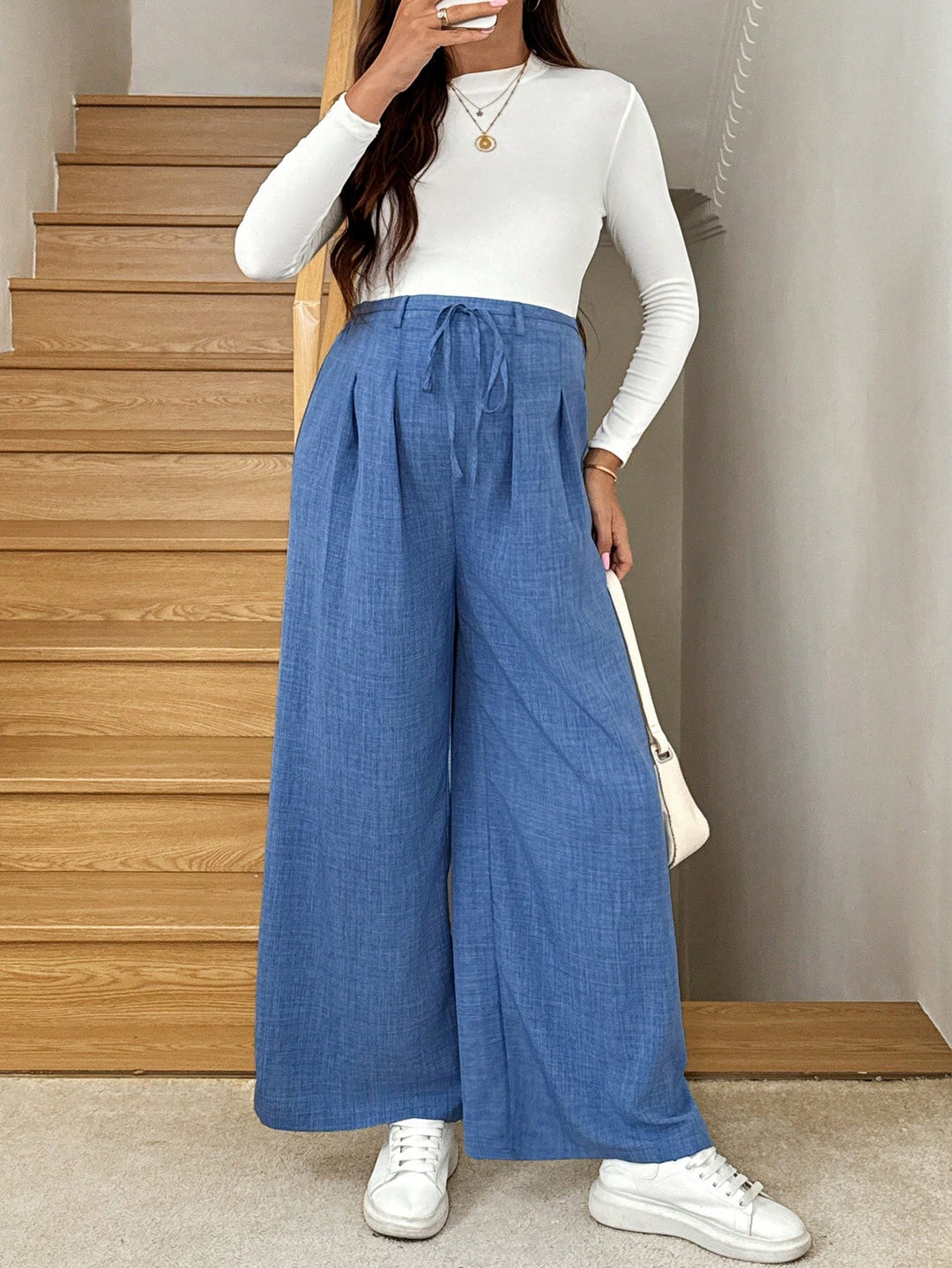 Pantaloni SHEIN, albastru