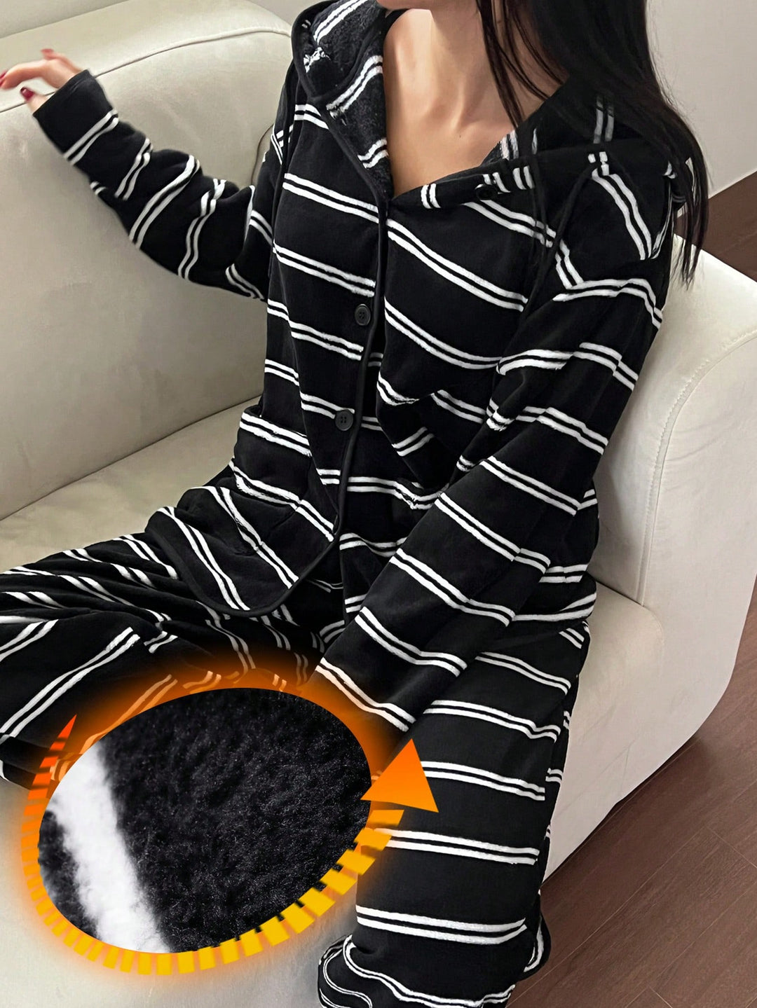 Pijama set SHEIN, fekete