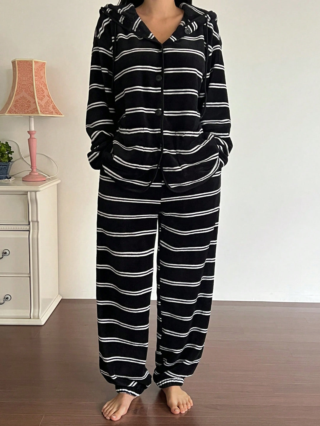 Pijama set SHEIN, fekete
