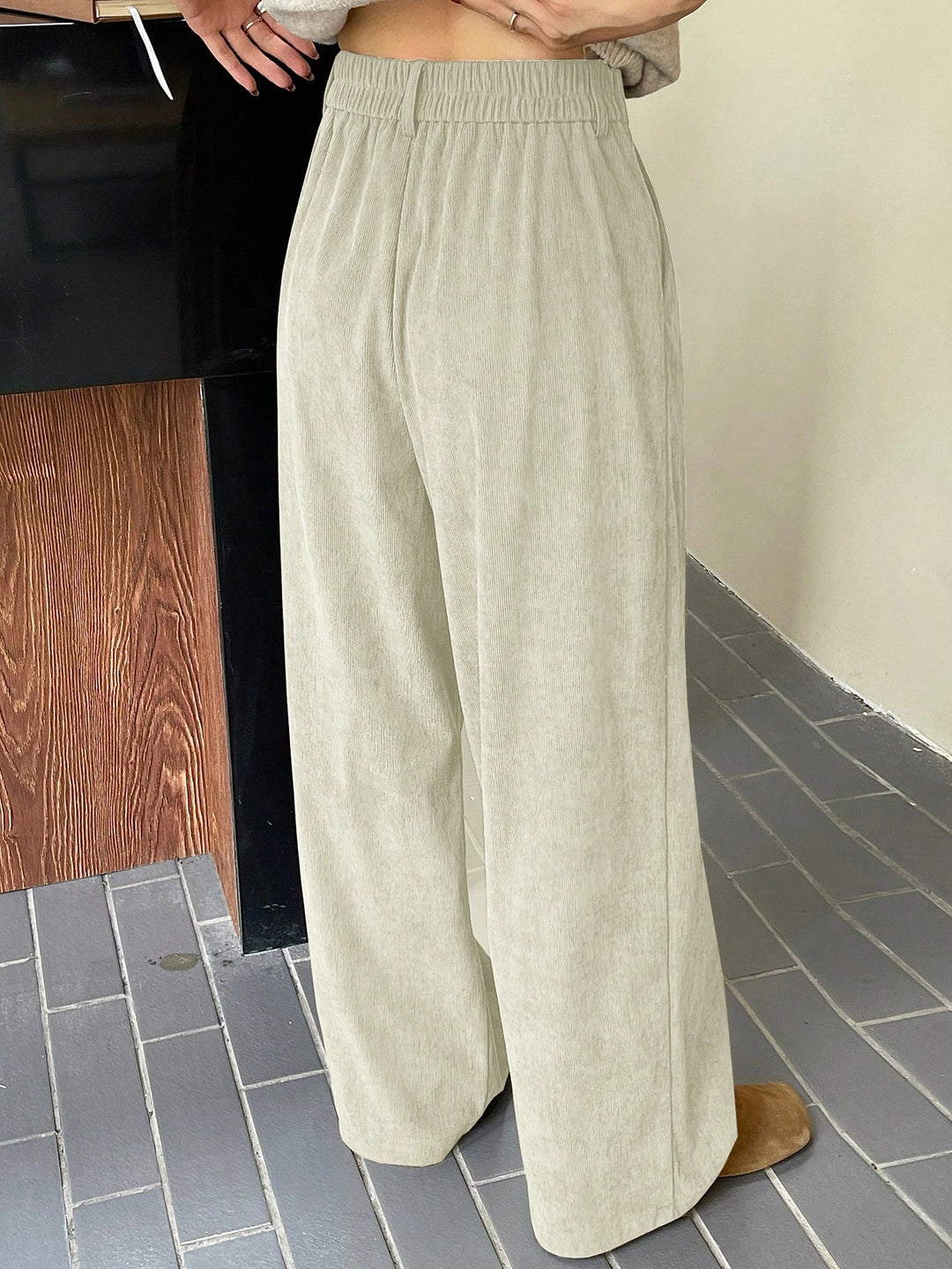 Pantaloni SHEIN, alb