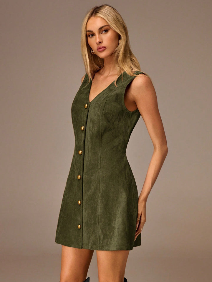 Rochie mini SHEIN, kaki
