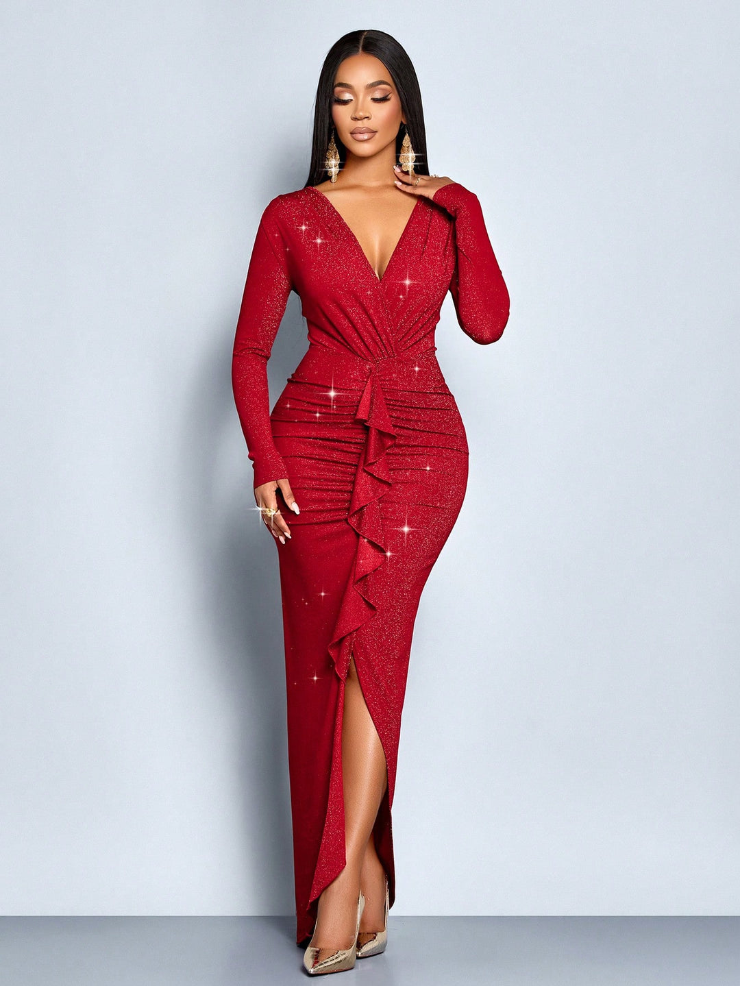Rochie maxi SHEIN, roșu