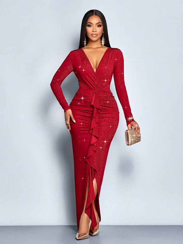 Rochie maxi SHEIN, roșu