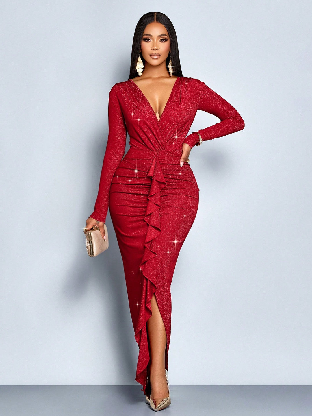 Rochie maxi SHEIN, roșu