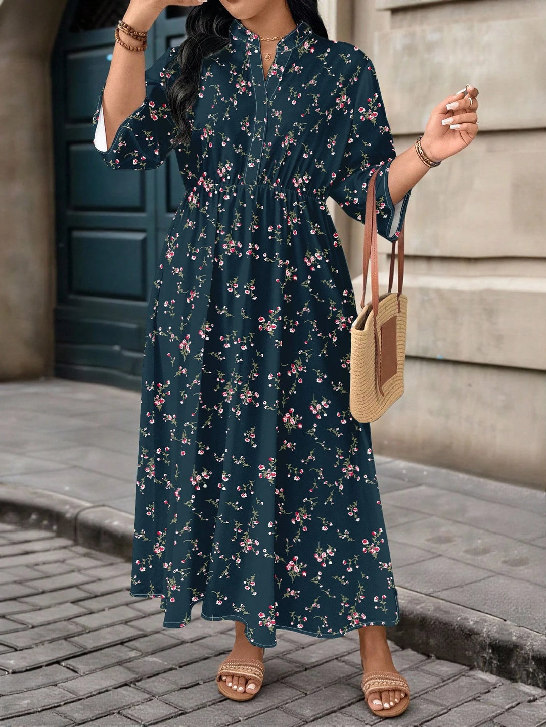 Rochie maxi Shein Curve+, albastru