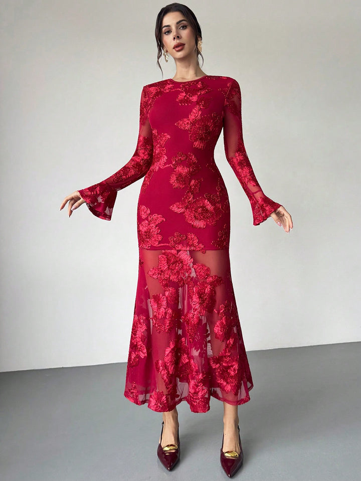 Rochie maxi SHEIN, vișiniu
