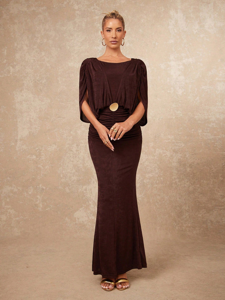 Rochie maxi SHEIN, maro