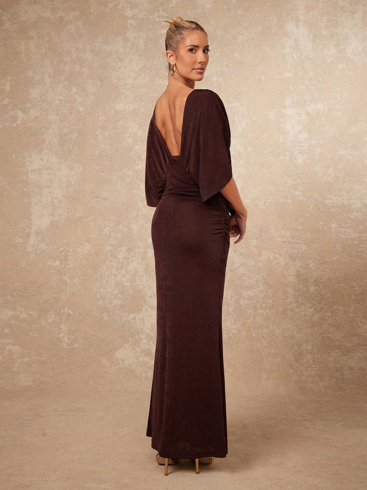 Rochie maxi SHEIN, maro