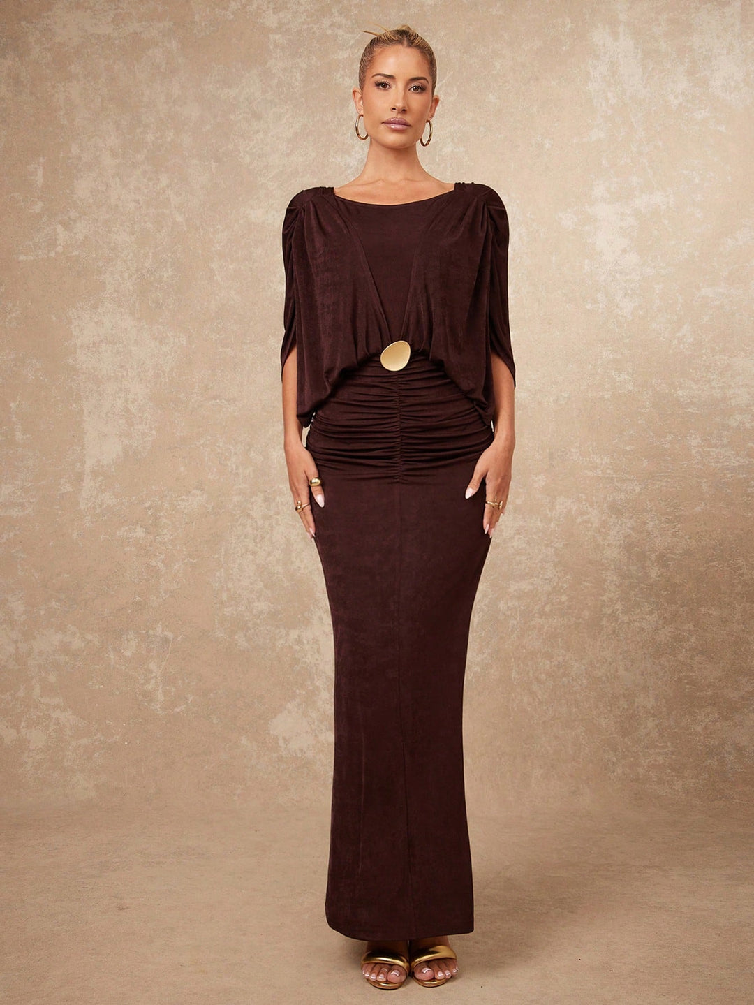 Rochie maxi SHEIN, maro