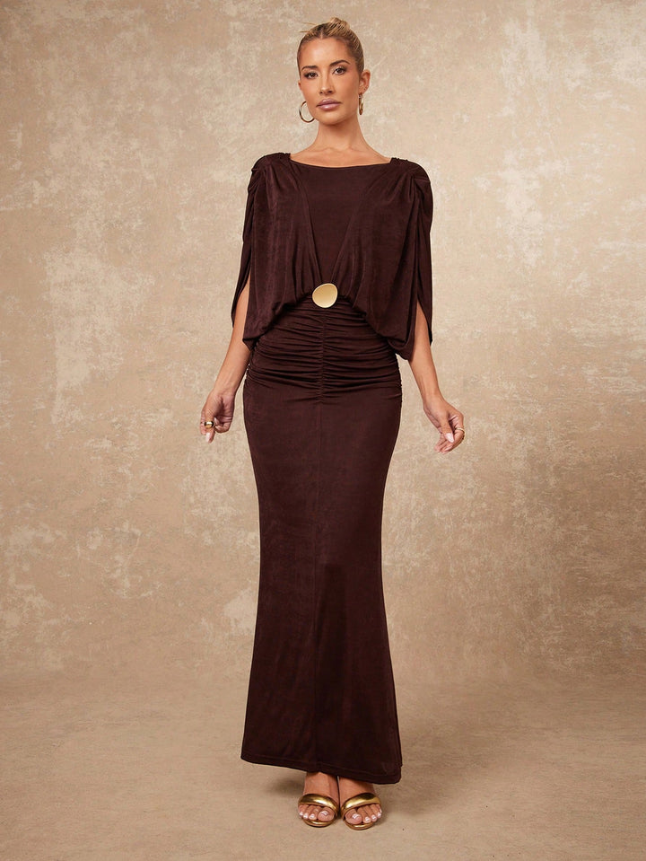 Rochie maxi SHEIN, maro