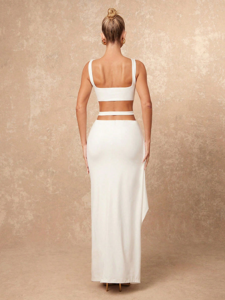 Rochie maxi SHEIN, alb