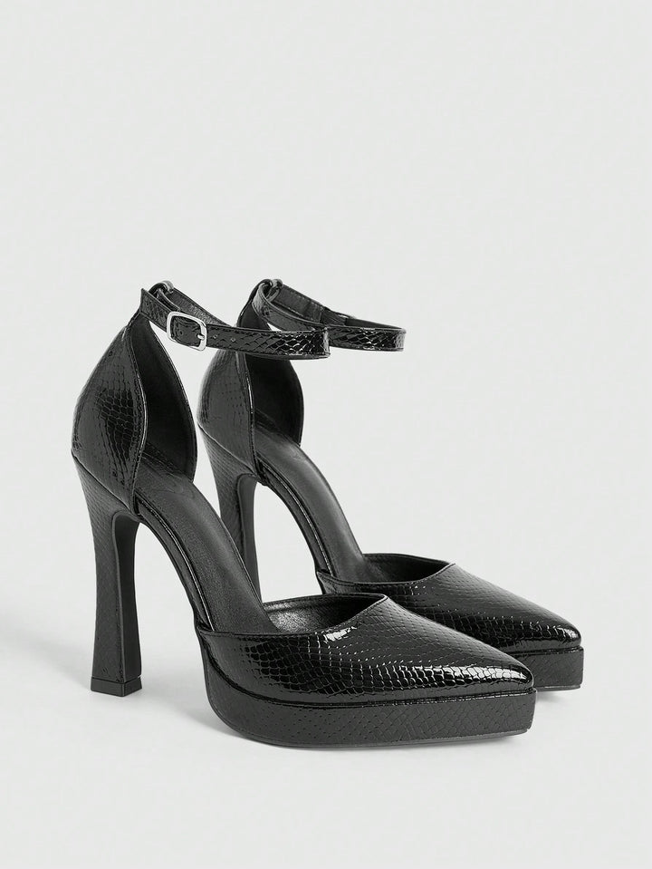 Pantofi cu toc SHEIN, negru