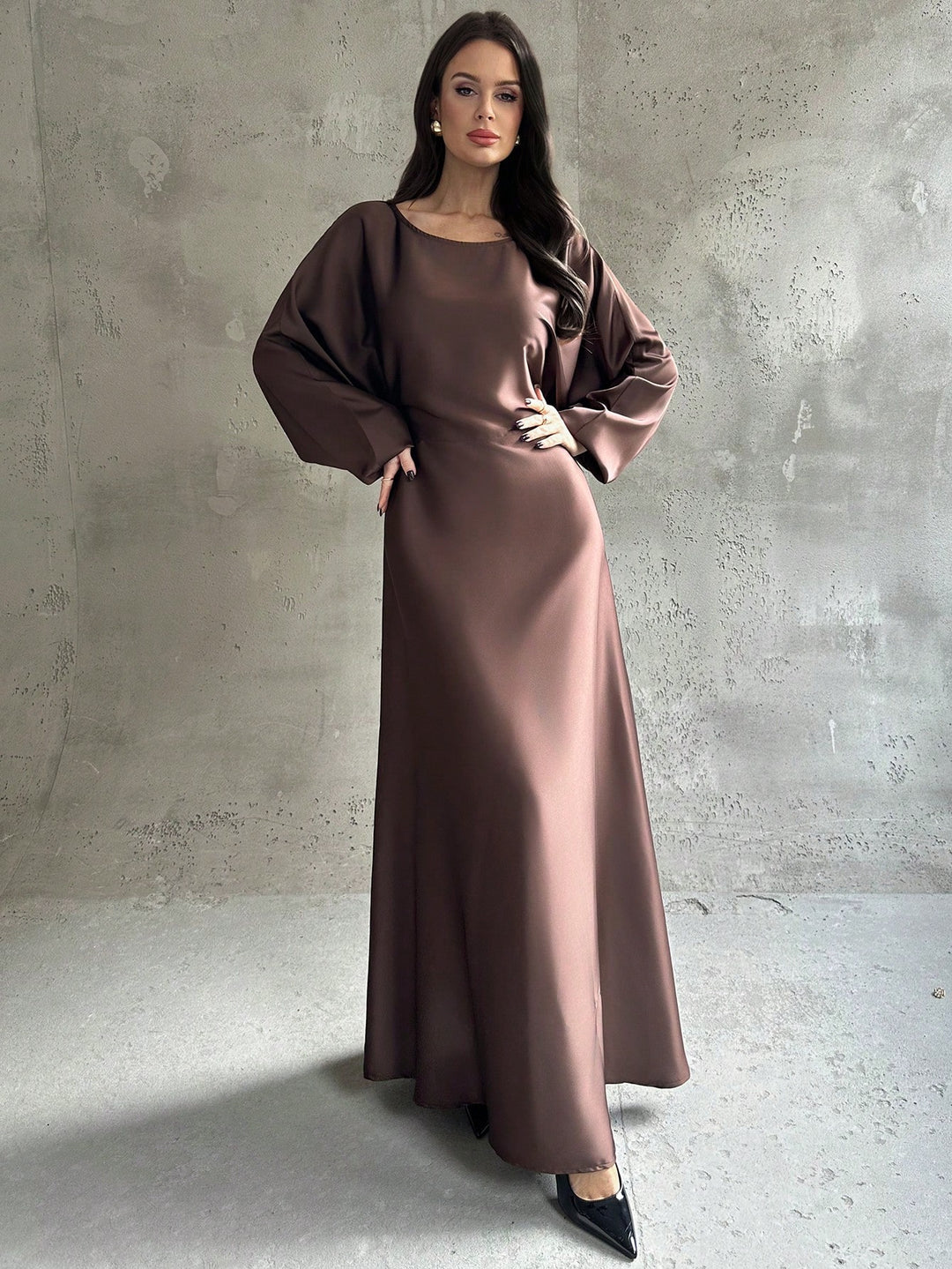 Rochie maxi SHEIN, maro