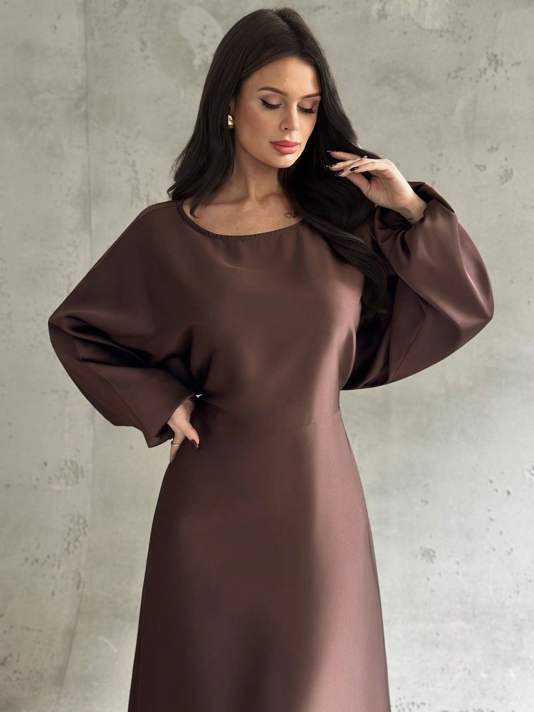Rochie maxi SHEIN, maro