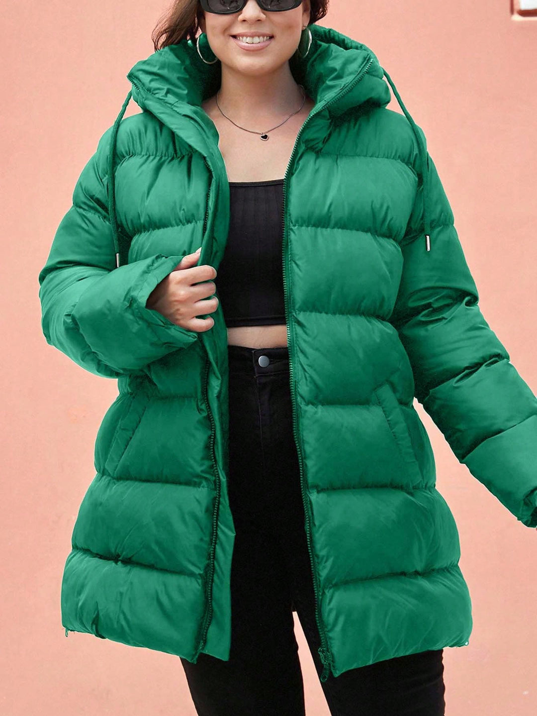 Palton SHEIN, verde