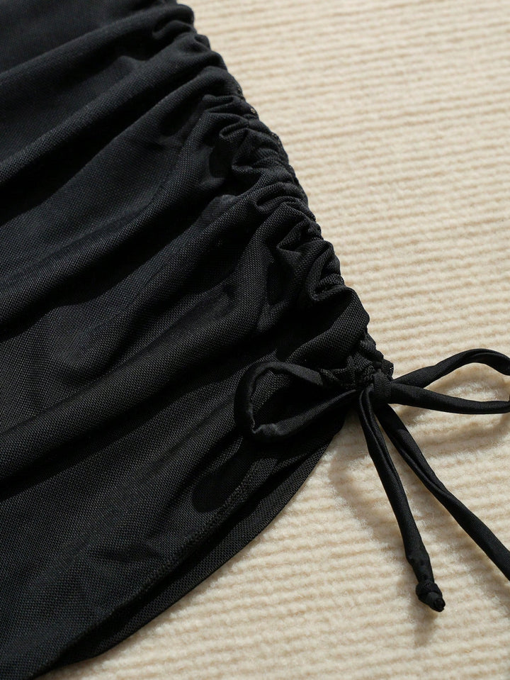 Costum de baie tip rochie SHEIN, negru