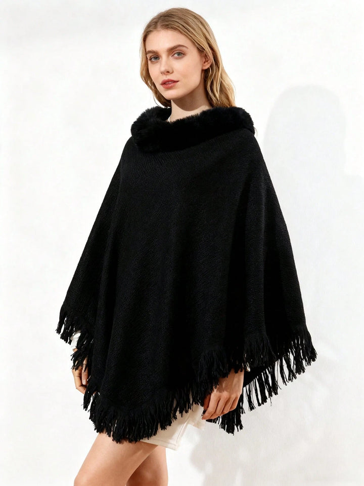 Poncho SHEIN, negru