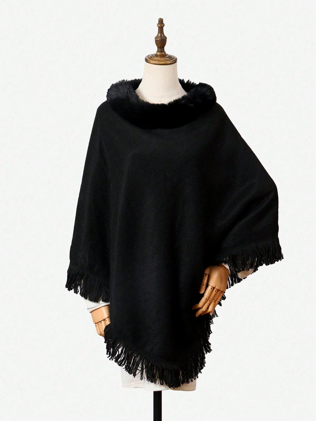 Poncho SHEIN, negru