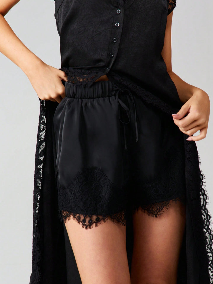 Pantaloni scurți SHEIN, negru
