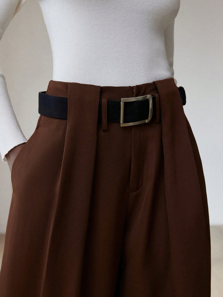 Pantalon SHEIN, maro