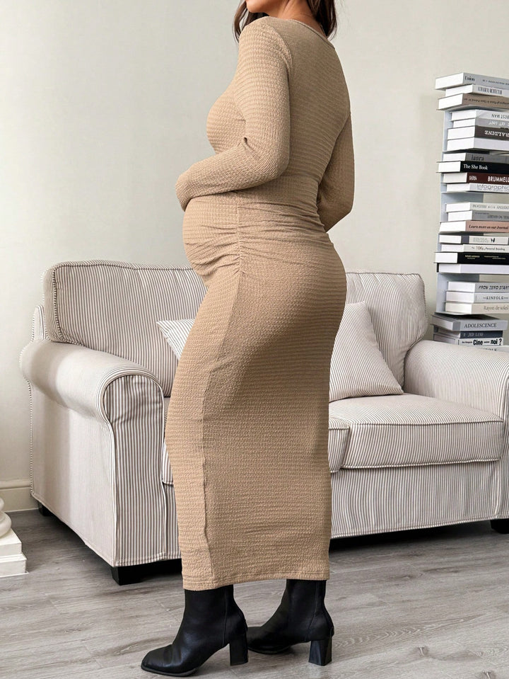 Rochie maxi SHEIN, bej