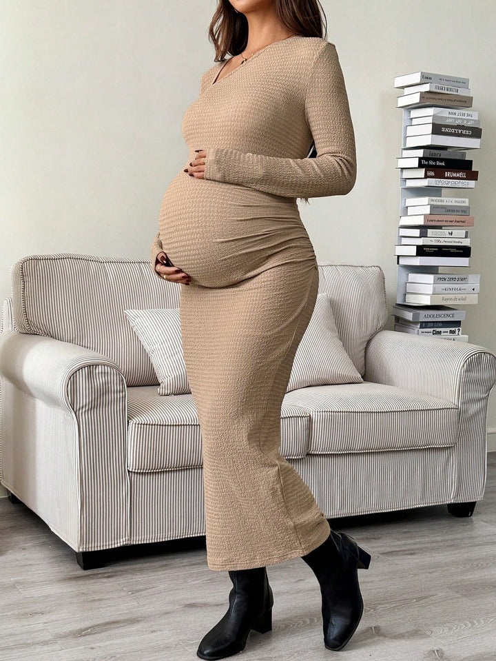 Rochie maxi SHEIN, bej