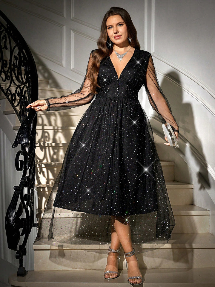 Rochie midi SHEIN, negru