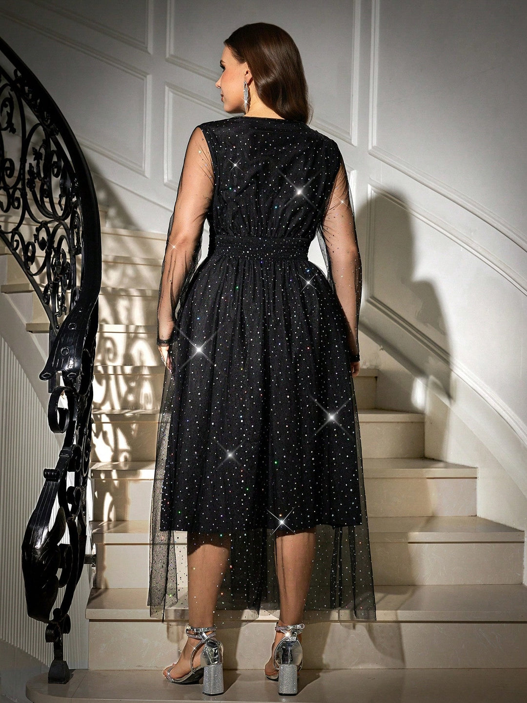 Rochie midi SHEIN, negru